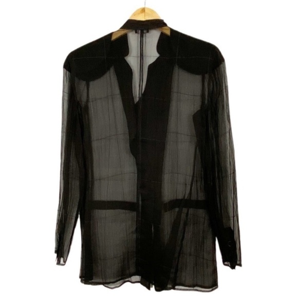 GIORGIO ARMANI Sheer Front Panel Shirt - Picture 2 of 9